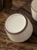 Tigelas Relief Stripe Rice Bowl Ceramics Household Simplicity Container Soild Simple Creative Eco Friendly Style Prático