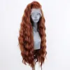 Lace Wigs Synthetisch Front voor Zwarte Vrouwen Natuurlijke Haarlijn Haar Pruik Lang Bruin Pre Geplukt Baby Cosplay 230807