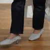 Klänningskor elegant smoothy mjuk fyrkantig tå pumpar kvinnor vikar äkta läder vinglas klackar japanska pendlare zapatos de mujer