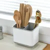 Matlagringsorganisation Set Cutlery Drain Rack Organizer Multifunktionell skedgaffel Hållare Hushåll Hushåll Kök Bord Box 230807