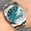 Bilek saatleri 36mm 39mm otomatik izle erkek örümcek web kadran japonya nh35 movt yeşil el 904L bileklik slayt kayma kilit fırça çerçevesi