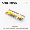 Anne Pro 2 2D Hot Swap 60% Portable Mini Mechanical Keyboard Bluetooth 5.0 Wired RGB Backlight Gaming Keyboards Win MAC Linux HKD230808