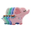 Anneaux de dentition en Silicone de qualité alimentaire bricolage Animal éléphant bébé anneau de dentition bébé bébé breloques en Silicone enfants cadeau de dentition enfant en bas âge ToysZZ