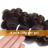 Hair Bulks Bouncy Curly Weave Bundles Double Draw Brazilian Human Natural Dark Brown Color Short 230807