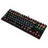 K7 Office Bilgisayar Mekanik Kablolu Klavye ABS KEYFAPS 87 Anahtar Oyun Oyun Aydınlık Klavye Oyun HKD230808