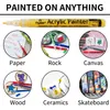 Painting Pens Premium Acrylic Paint Marker Long Lasting with Extra Fine and Medium Tip Art Markers Set for Rock Wood 230807