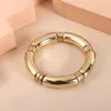 Bangle Niche Temperament Curved Bamboo Tube Vintage Lady Bracelet Fashion Jewelry Women Bangles Gifts For Her