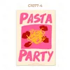 Dipinto su tela Labbra sexy Eclettico Rosa Pasta Lovers Club Pasta Party Citazioni Poster e stampe Wall Art Cucina Sala da pranzo Home Decor Wo6