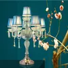 Blue European Table Lamps Modern Minimalist Crystal Luxury Bedroom Living Room Wedding Room Model Bedside LED Desk Lights HKD230808