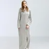 Vêtements de nuit pour femmes hiver flanelle longue peignoir femmes chaud à capuche fermeture éclair Homewear Robe cheville-longueur Robes de demoiselle d'honneur Robe de chambre femme