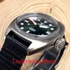 Wristwatches Tandorio 36MM Military Watches Red/Green Sunburst Dial Luminous Japan NH35 Movement Auto Men Watch Double Dome AR Sapphire