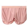 Cuecas masculinas Boxers de verão Shorts de malha de secagem rápida Casa Calças esportivas Fitness Roupa íntima hip-up