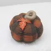 Calabaza pequeña de peluche de 16cm, regalo de Halloween hecho a mano, adorno de calabaza de Navidad, Festival de la cosecha, decoración del hogar, calabaza L230620