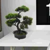 Dekorative Blumen, Outdoor-Dekoration, künstlicher Topf-Bonsai-Baum, realistische gefälschte Kiefern-Schreibtischpflanzen, Desktop-Verzierungen, Bauchmuskeln, Badezimmer, Mini