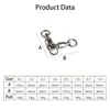 Fish Finder 20Pcs Sea Fishing Accessories Swivel Copper Steel Steel Ball Bearing Parent child Connector Boat Goods Pesca 230807