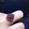 Cluster Anneaux Naturel Violet Super Seven 7 Rouge Lepidocrocite Quartz Anneau Réglable 16.3/9mm Mode Perle Femmes Bijoux