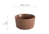 Ciotole Ciotola di riso a strisce in rilievo Ceramica Famiglia Semplicità Contenitore Soild Semplice Creativo Stile ecologico Pratico