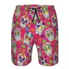 Men's Shorts Beach Short Swim Day Of The Dead Sugar Skull Surfing Sport Board Swimwear