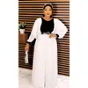 Muslim Long Skirt Womens Clothing Large Size Fake Two Piece Chiffon Dress