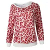 Women's Hoodies 2023 Sexy Sweatshirt Women Long Sleeve Leopard Print Warm Hoodie Jumper Ladies Winter Top