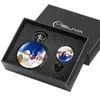 Montres de poche mignon Elk montre femmes chanceux Quartz rouge chiffres arabes cadran homme exquis pendentif coffret cadeau pour petit ami