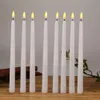 Kaarsen Zwart Wit Geleid met Flikkerende Vlam Batterij-aangedreven Vlamloze Halloween Grafdecoratie Votiefkerk 1 st 230808