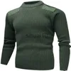 Men's Sweaters Tactical Sweater Men Military Jersey British Army Knitted Pullover Winter Wool Patch Vintage Green O-Neck Knitwear Cold Jersis J230808