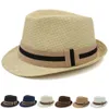 Wide Brim Hats Bucket 2 Sizes Parentchild Men Women Kids Boy Straw Fedora Summer Trilby Sunhat Classical Jazz Caps Sombrero Beach Outdoor Travel 230808