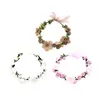 Headpieces Flower Wreath Headband Floral Crown Headpiece Women Headdress With Ribbon Garland For Wedding Festival Party Events Po Props