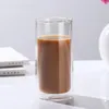 Kupalar kalınlaşmış çift katmanlı cam kupa fincan içecekler için kahve bardağı kahve bardağı kişiselleştirilmiş hediye alışılmadık çay seti ve bira