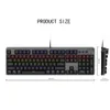 Teclado Mecânico para Jogos com Fio com 104 Teclas Luz de Fundo Mista Preto e Cinza com Botões Multifuncionais Layout Francês/EUA/ES-RS HKD230808