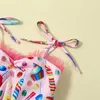 Girl's Dresses Ma baby gaun Anak bayi perempuan gaun pesta ulang tanpa lengan Motif permen musim panas untuk anak perempuan