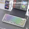 K75ワイヤレスゲームメカニカルキーボード81Keys Gamer RGB HotSwap 2.4G Bluetooth Wired透明キーボードゲームTeclado Mecanino HKD230808