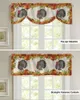 Curtain Thanksgiving Pumpkin Corn Turkey Short Window Adjustable Tie Up Valance For Living Room Kitchen Drapes