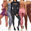 Yoga Kıyafetleri 2023 Pad Spor Takım Kadın Heykel Set Trailsuit Topluluğu Spor Giyim Tulum Egzersiz Giyim Giysileri Giysileri Fitness 230316