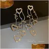 Stud Liefde Oorbellen Lange Hanger Korea Mode Trendy Persoonlijkheid Prachtig Ontwerp Voor Vrouwen Sieraden Groothandelstud Drop Delive Dhgarden Dhlxx