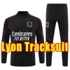 長袖23/24 Maillot Lyon Soccer Tracksuits 2023 2024オリンピックLyonnaisフットボールシャツTraore Memphis Bruno Gフットボールシャツトラックスーツジャケットキッズエンファント