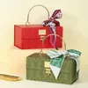 Present Wrap 1 PCS Luxury Handhold Type Handmased With Scarf Party Favors Biscuit Wrapping Box Mooncake