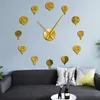 Wall Clocks Floating Air Balloon Art DIY Giant Clock Kid Room Nursery Silent Movement Decorative Frameless Large Watch