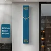 Relógios de parede Relógio de fundo minimalista Art Déco Moderno elegante Sala de estar Exclusivo Preto Luxo Elegante Saat Home Design