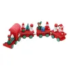 Trem de Natal Forma de Madeira Natale Decoração Papai Noel Urso Brinquedos de Natal para Crianças Presente de Madeira Ornamento para Casa Navidad Ano Novo L230620