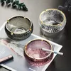 Ashtray glass material Nordic ins style light luxury anti fly ash creative personality office home living room trend ashtrays HKD230808