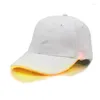 Fietsen Caps LED Light Baseball Hat Up Gloeiende verstelbare hoeden Perfect voor feesten Hiphop Running Pet