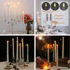 Candles LED Flameless Taper 6511" Battery Operated Fake Flickering Candlesticks Electric Long for Wedding Home Decor 230808