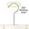 Storage Bags Large Opening Washable Clothespin Hanging Bag Organizer Box With 360 Rotating Hook For Bathroom Balcony