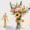 装飾的な花乾燥花ユーカリコットンブーケ装飾アレンジメントウェディングパーティーホームテーブル装飾ギフトマザーガールフレンド