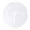 Pure White Plush Christmas Tree Skirt Christmas Ornaments Christmas Tree Accessories christmas decorations for home L230620