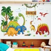 Stickers Muraux Grand Dessin Animé Dinos Sauvages Zoo pour Enfant Garçons chambre Nursery Decor Chambre PVC Stickers Décoration Murales 230808