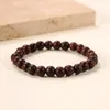 Strand Natural Small Leaf Red Sandalwood Buddha Bead Ring Men's And Women's Bracelets Rose Wax Lover Gift Hombre De Pulsera