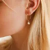 Boucles d'oreilles créoles Orazio 5 pièces perles d'eau douce pour femmes bricolage irrégulière en acier inoxydable perle grande haute fête cadeau en gros